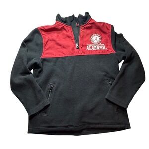 Peak Season Alabama Crimson Tide Boys Fleece Quarter Zip Pullover Black Red